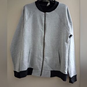 Next Level Apparel Grey Black Jacket Full Zip Size Large